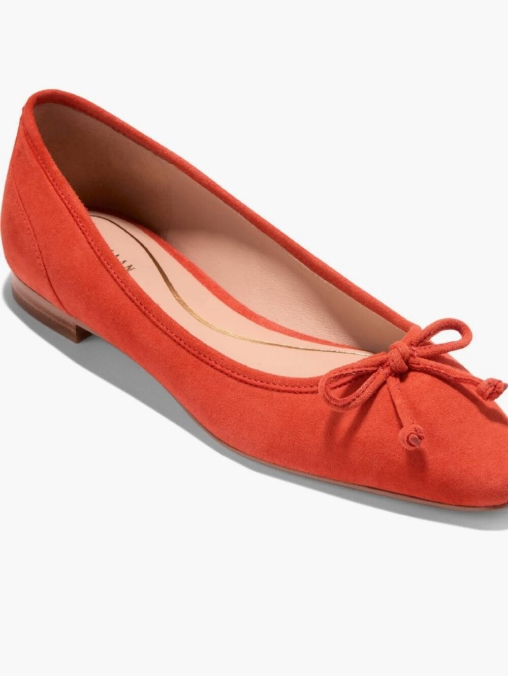 BRAND NEW OLIVIA + KATE NEW FAUX SUEDE BALLET FLATF with BOW